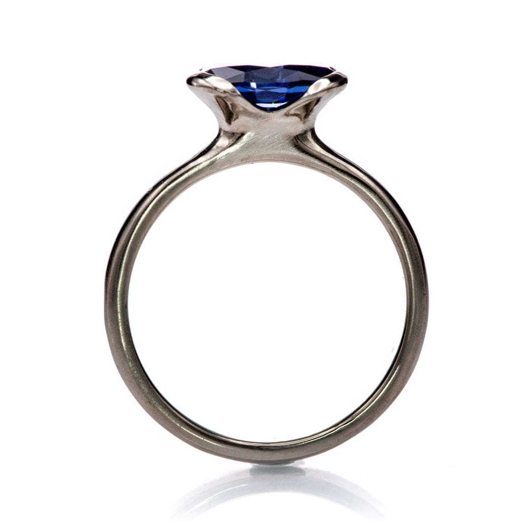 Bicolor Blue Sapphire Ring in White Gold - Size 6.75 - Gardens of the Sun |  Ethical Jewelry