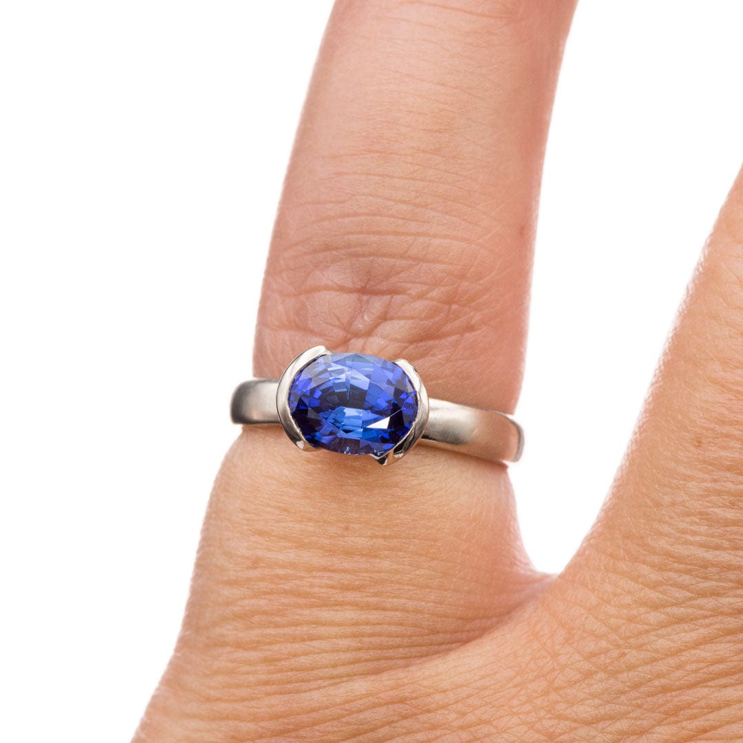 Oval Cut Lab Created Blue Sapphire Gemstone Loose Gemstone by Nodeform