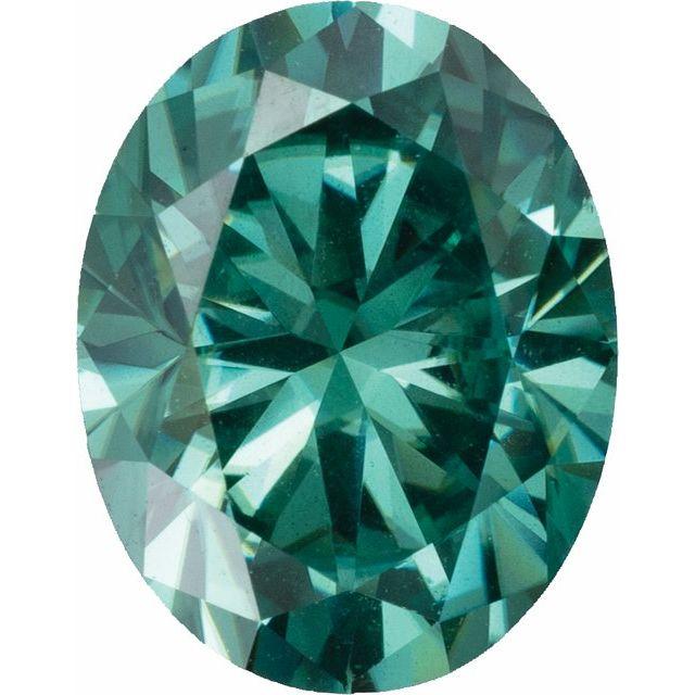Oval Green Moissanite Loose Stone 6x4mm/0.55ct Green Moissanite Loose Gemstone by Nodeform