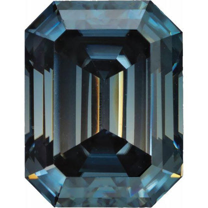 Emerald Cut Blue-Gray Moissanite Loose Stone 7x5 mm/1.18ct Blue-Gray Moissanite Loose Gemstone by Nodeform