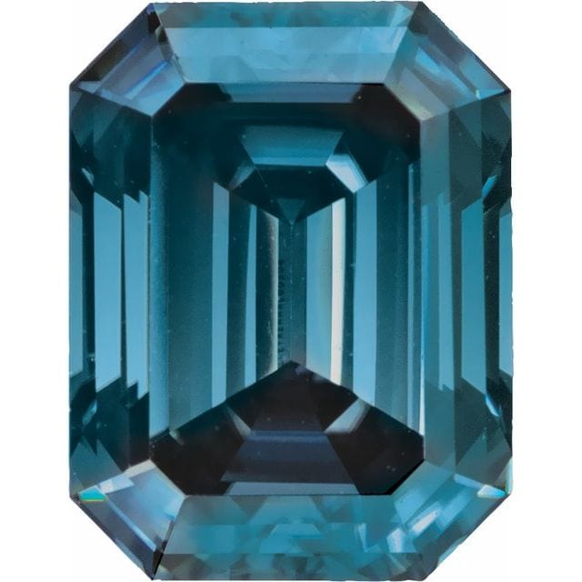 Emerald Cut Blue-Gray Moissanite Loose Stone Loose Gemstone by Nodeform