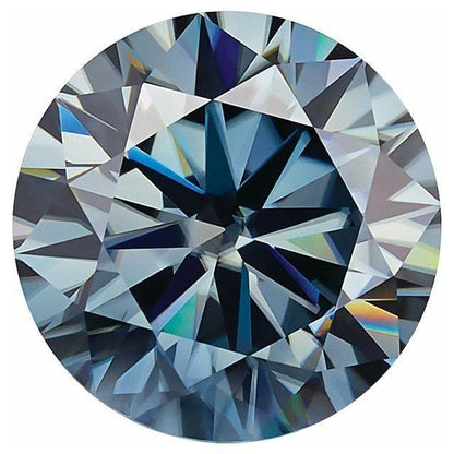 Round Blue-Gray Moissanite Loose Stone 4mm/0.38ct Blue-Gray Moissanite Loose Gemstone by Nodeform