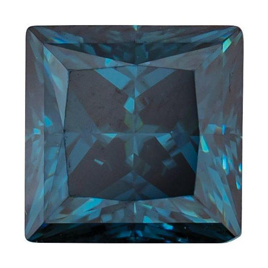 Square Princess Cut Blue-Gray Moissanite Loose Stone 6x6 mm/1.25ct Blue-Gray Moissanite Loose Gemstone by Nodeform