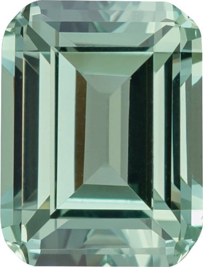 Emerald Cut Lab Created Green Sapphire Gemstone 6 x 4 mm/ 0.7ct Lab-Created Green Sapphire Loose Gemstone by Nodeform