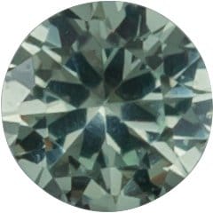 Round Cut Lab Created Green Sapphire Gemstone Loose Gemstone by Nodeform