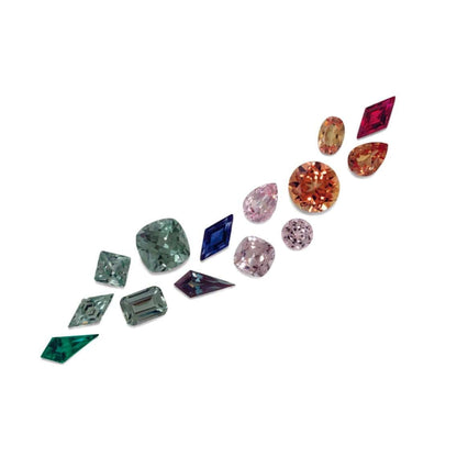 Square Cushion Cut Lab Created Green Sapphire Gemstone Loose Gemstone by Nodeform