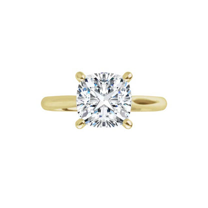 Julia - Prong Set Narrow Cathedral Solitaire Engagement Ring - Setting only