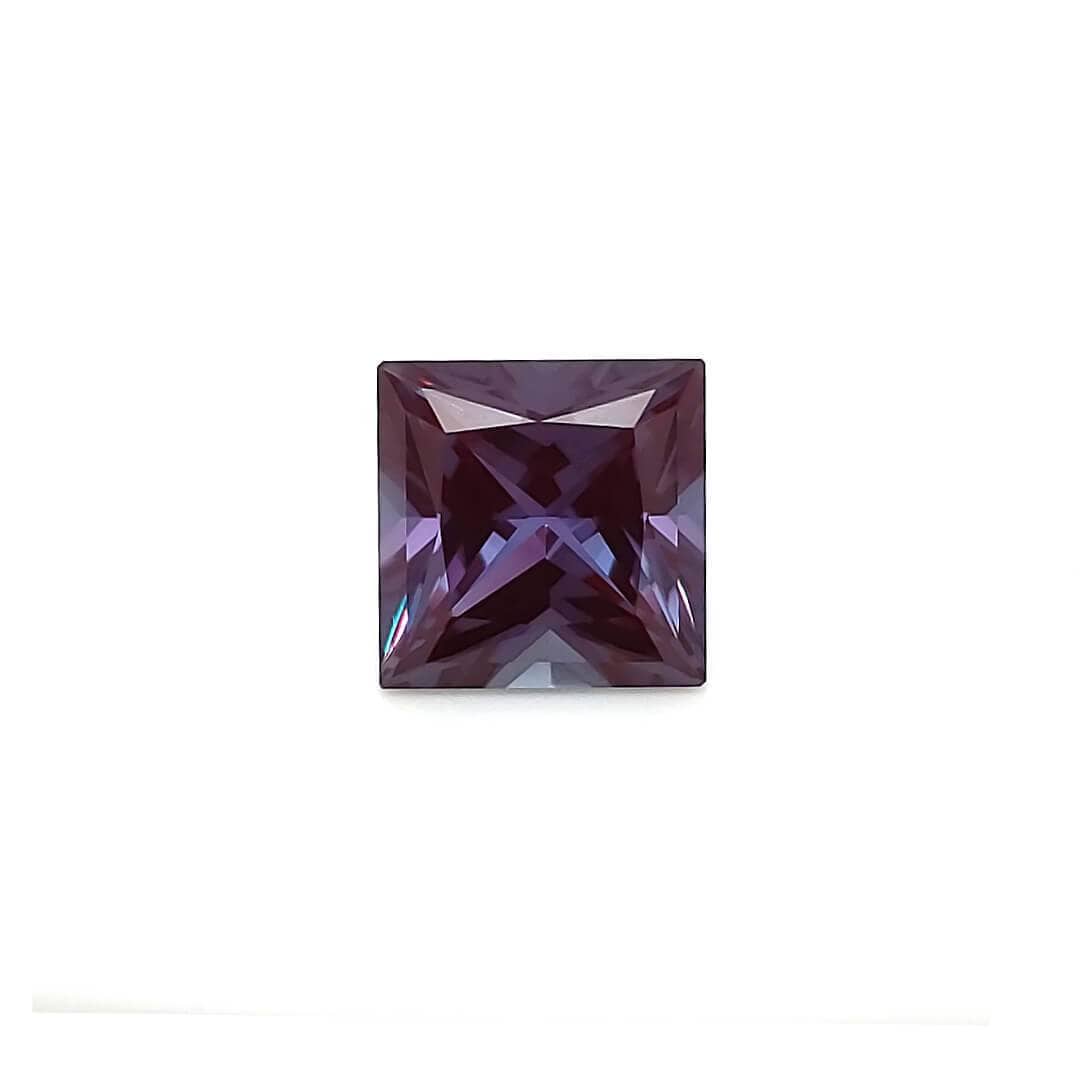 Princess Cut Lab Created Alexandrite Gemstone mm/ Lab-Created Alexandrite