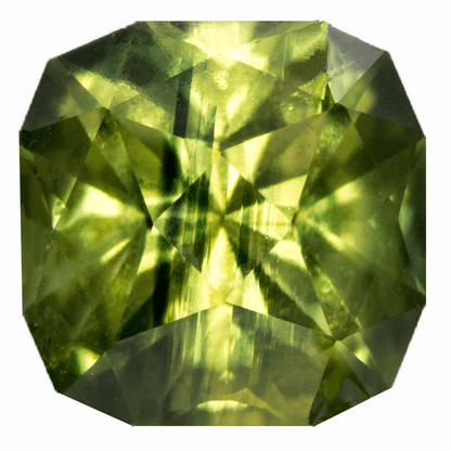 Cushion Custom Cut Green 5.2mm/0.87ct Australian Sapphire Loose Gemstone 5.2mm/0.87ct Australian Olive Green Cushion Sapphire Loose Gemstone by Nodeform