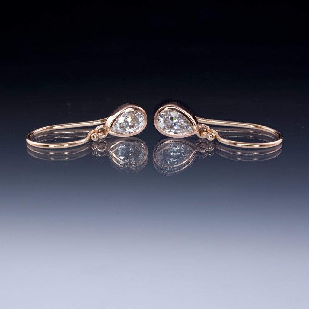 0.7ct diamond stud earrings in rose gold