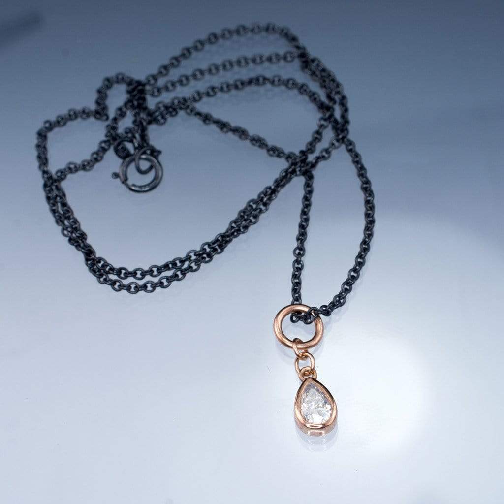 Tear Drop Pear Forever One Moissanite Pendant Necklace Necklace / Pendant by Nodeform
