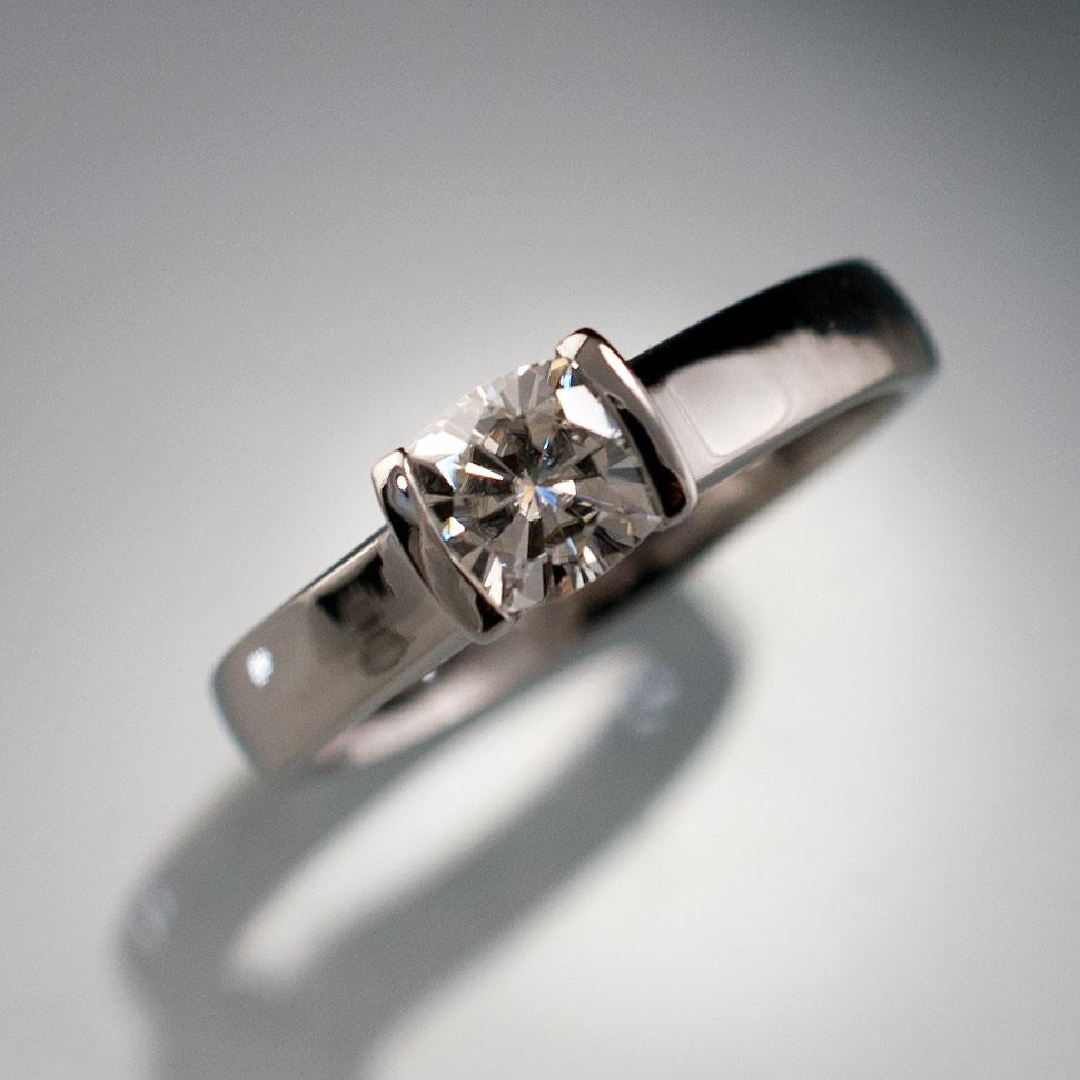 3/4 Carat Tension-Set Style Diamond Engagement Ring