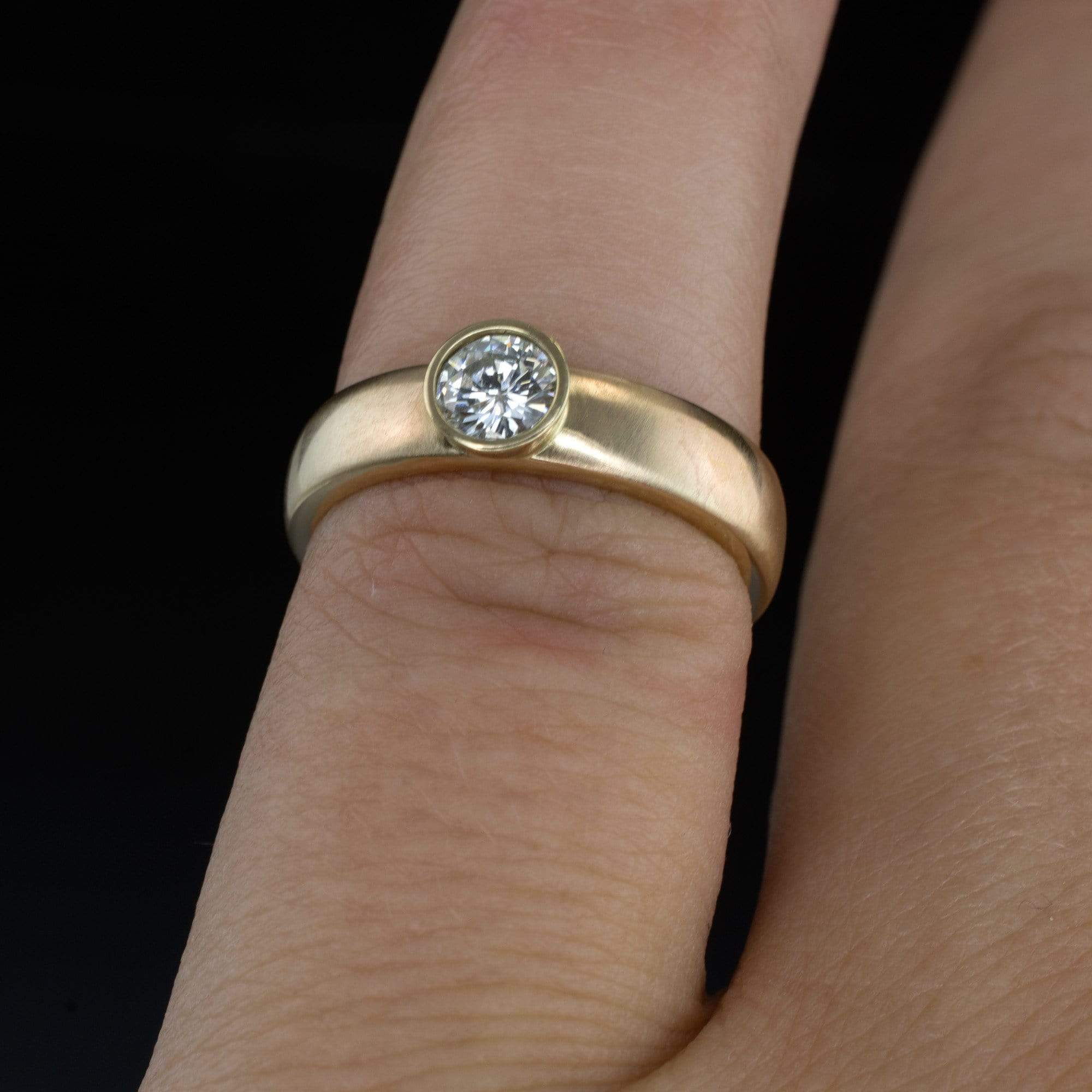 Round Bezel Engagement Ring