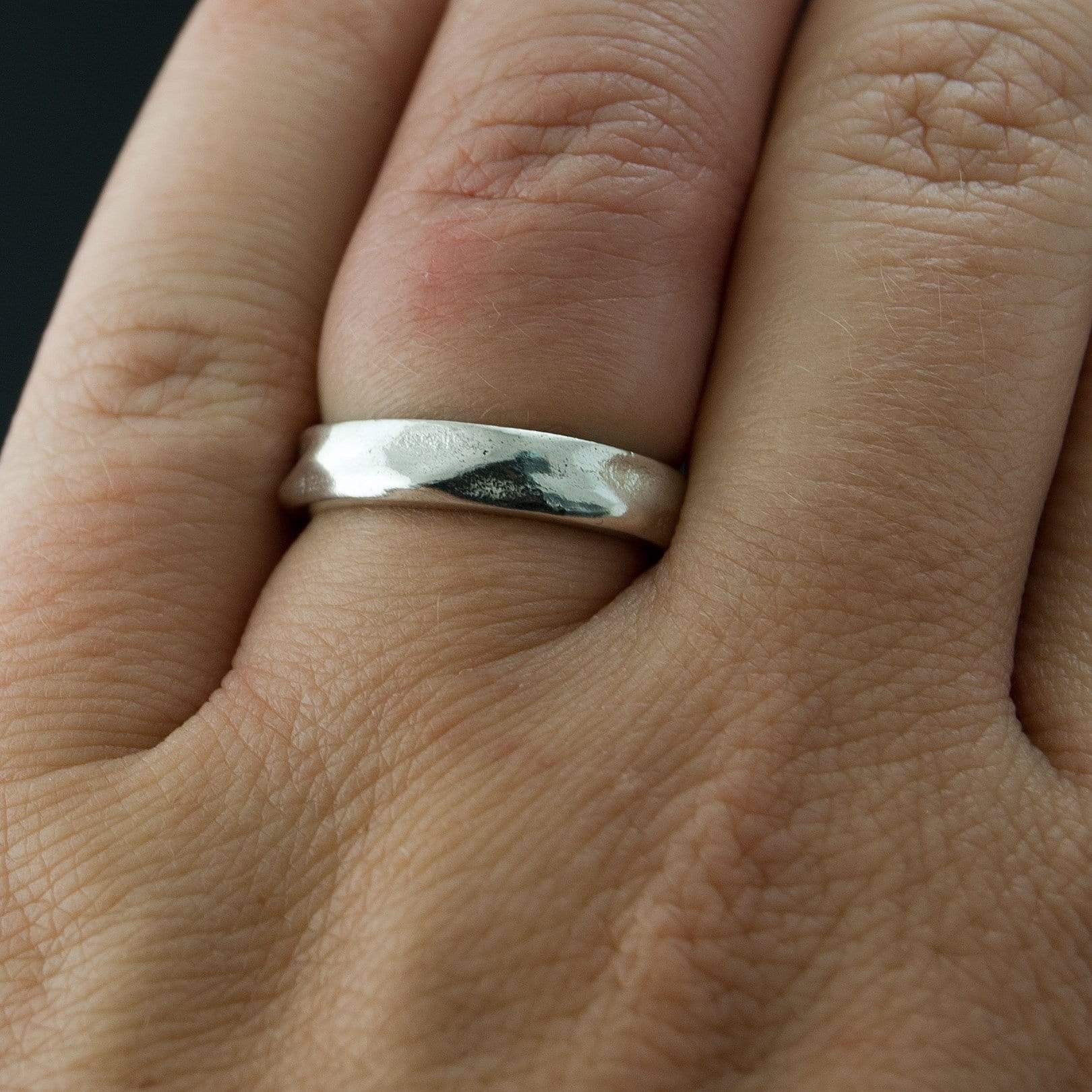 Wrinkle Texture Wedding Band Ring by Nodeform