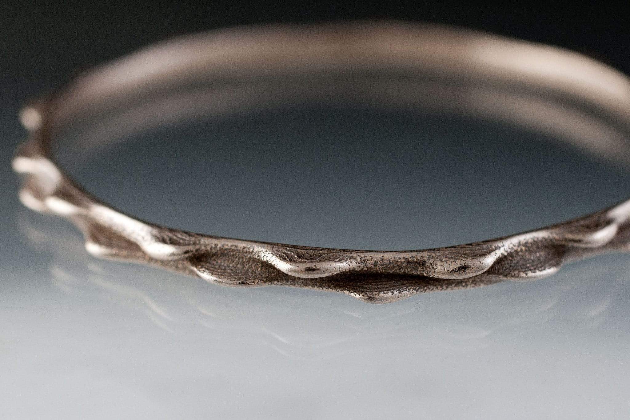 Bumpy Stainless Steel Bracelet Bangle 3D Printed Design, Ready to Ship