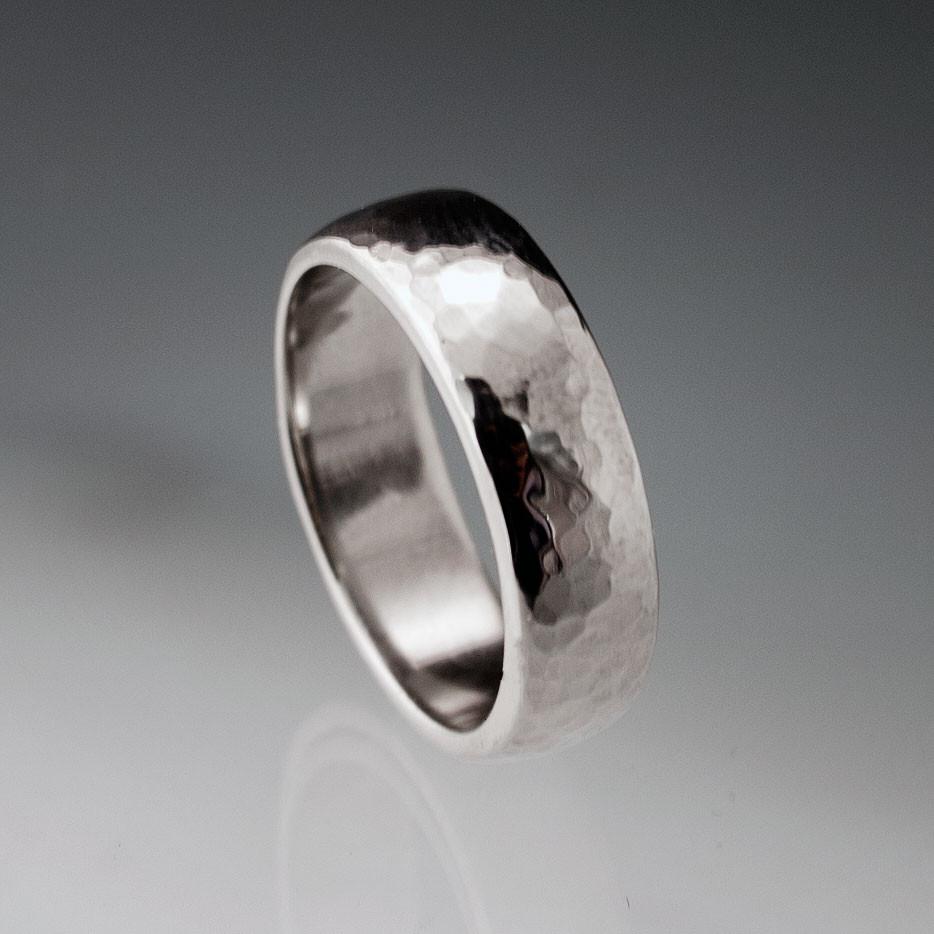 Wide Slightly Domed Modern Simple Wedding Band Ring by Nodeform