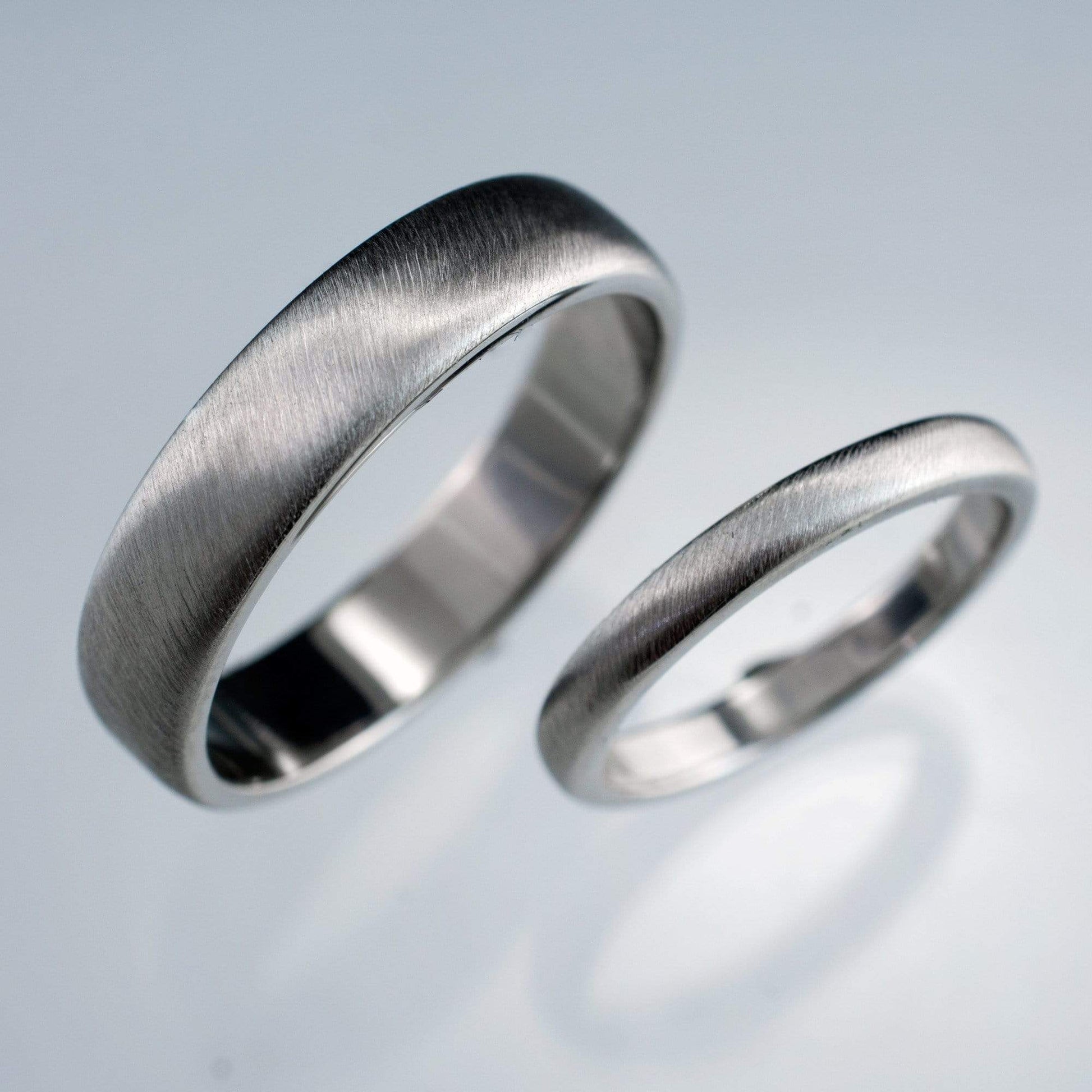 Simple Domed Wedding Bands, Set of 2 Wedding Rings Ring by Nodeform