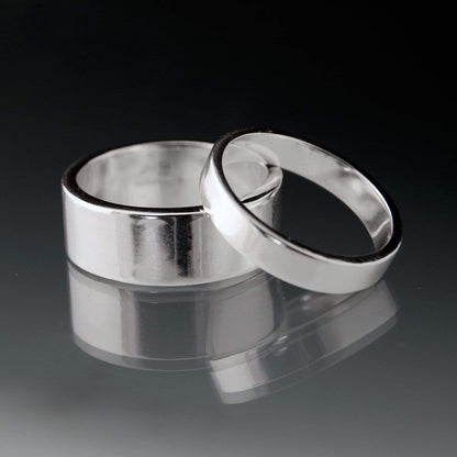 Narrow Flat Simple Wedding Band, 2-4mm Width Ring by Nodeform