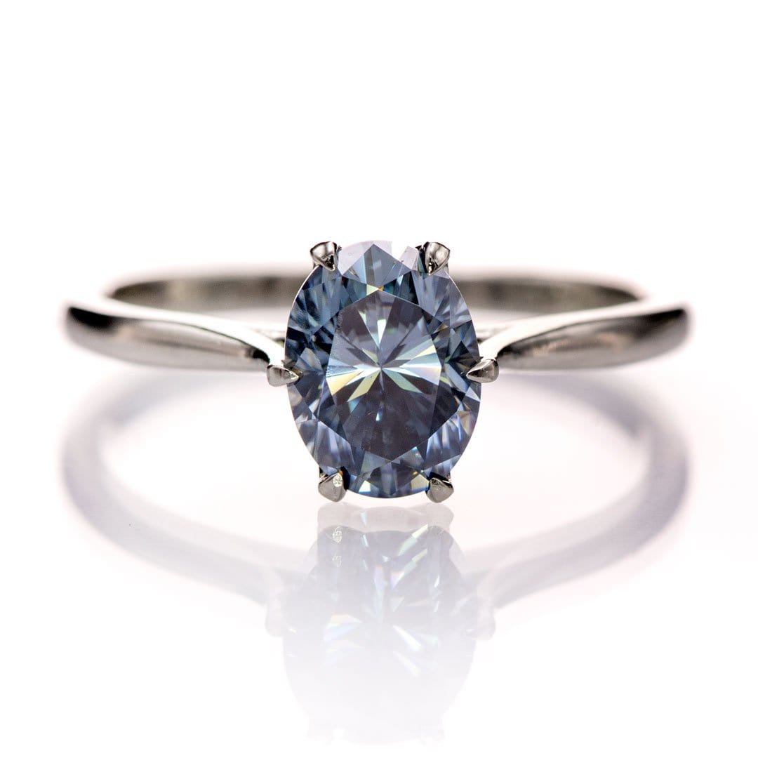 Light Blue Color VVS1 Round Cut Moissanite Stone Loose Gemstone With Certificate