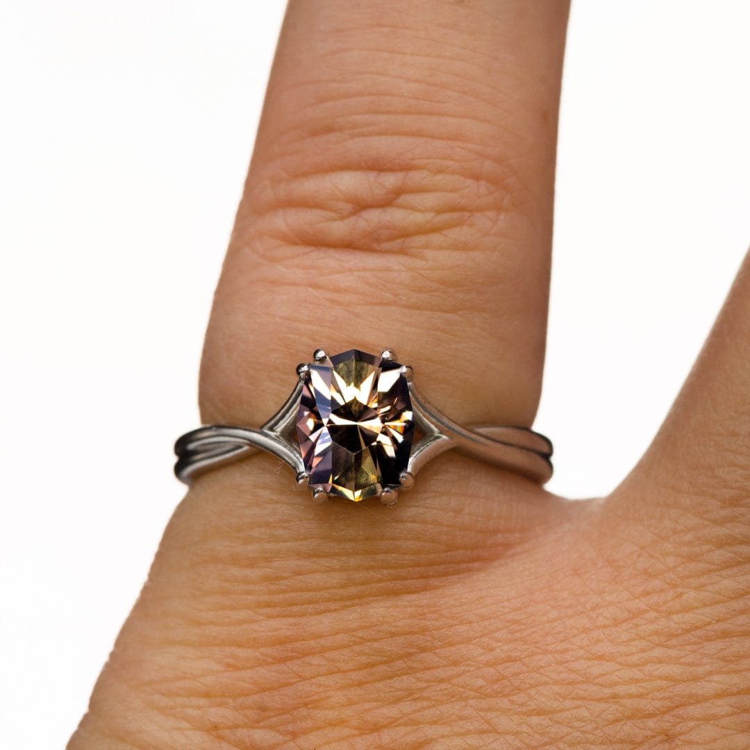 Ivy Ring - Double Prong Set Split Shank Solitaire Engagement Ring - Setting only Ring Setting by Nodeform