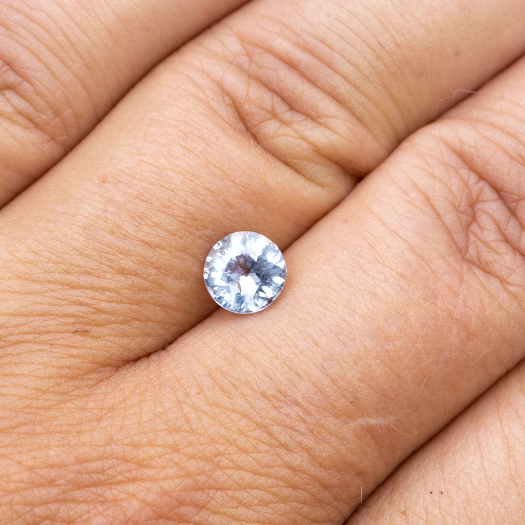 Round Light Blue 6.3mm/1.19ct Sri Lanka Natural Sapphire Loose Gemstone Loose Gemstone by Nodeform