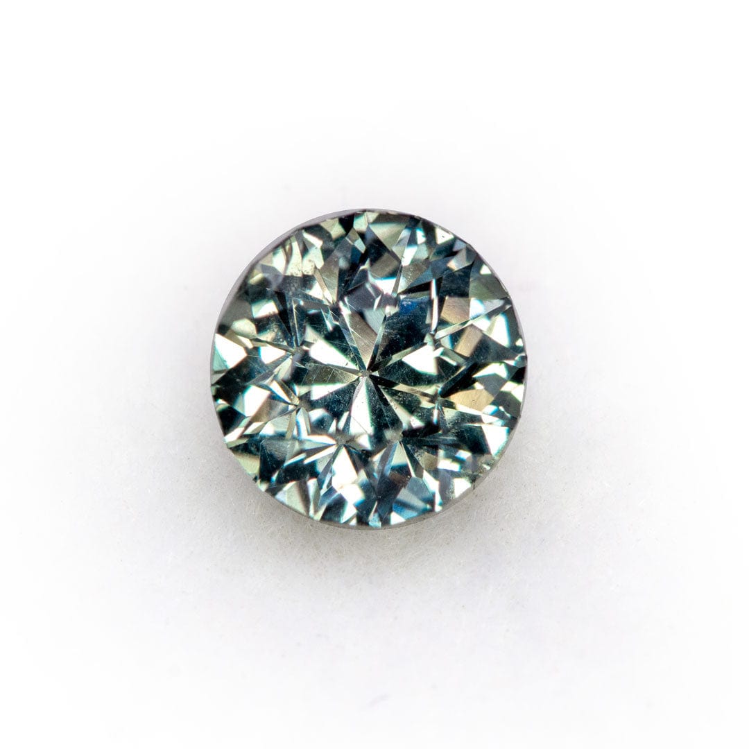 Round Silver Blue Green 5.5mm/1.20ct Natural Thailand Sapphire Loose Gemstone Loose Gemstone by Nodeform