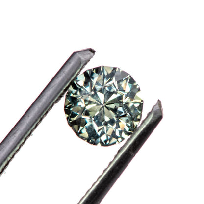 Round Silver Blue Green 5.5mm/1.20ct Natural Thailand Sapphire Loose Gemstone Loose Gemstone by Nodeform