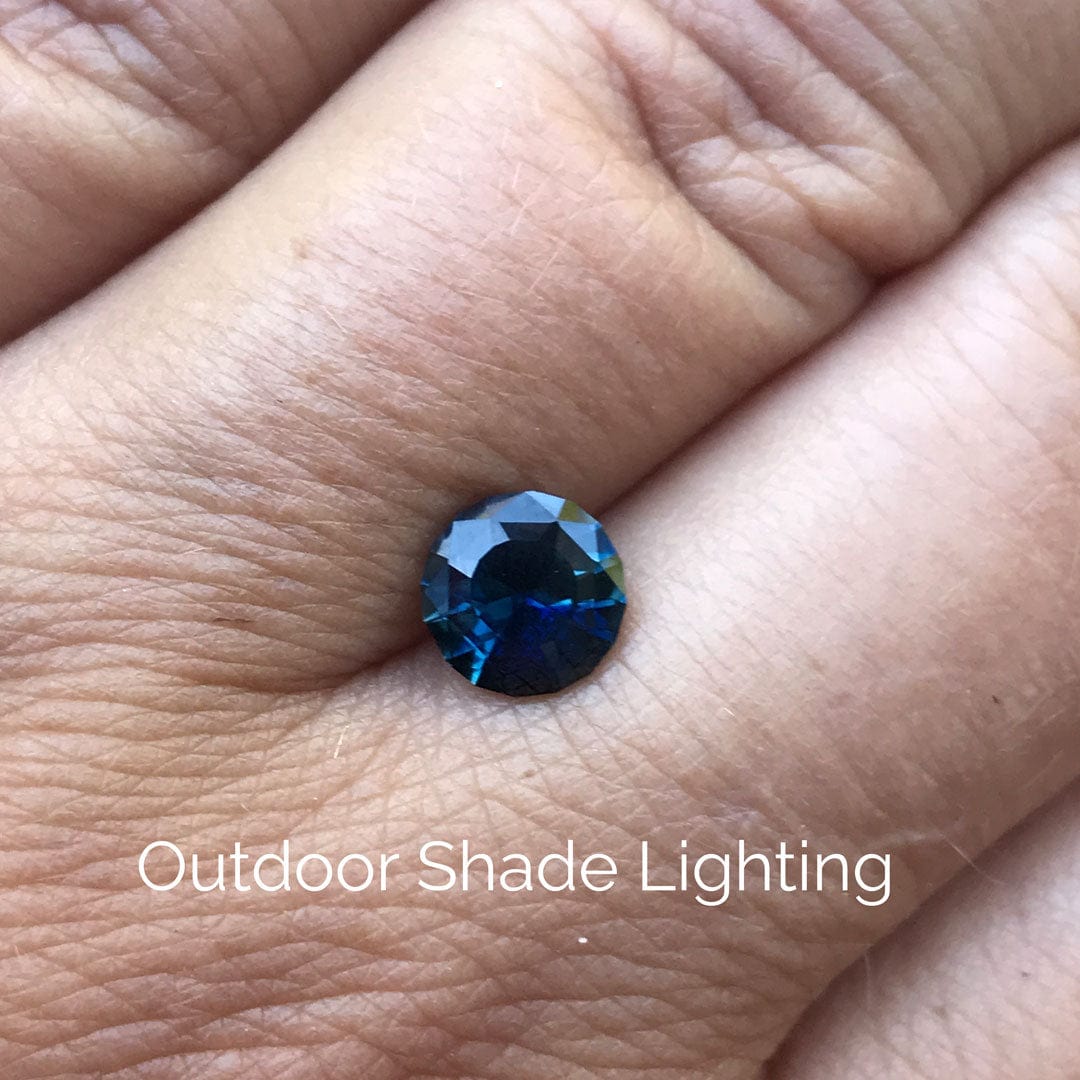 Round Cut Dark Blue 6.8mm/1.28ct  Thailand Sapphire Loose Gemstone 1.08ct #11 Teal Blue Fair Trade MalawiSapphire Loose Gemstone by Nodeform