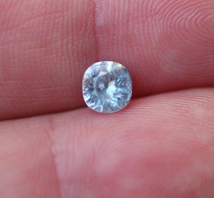 Round Cushion Pastel Blue 6.2x6mm/1.32ct Natural Madagascar Sapphire Loose Gemstone Loose Gemstone by Nodeform