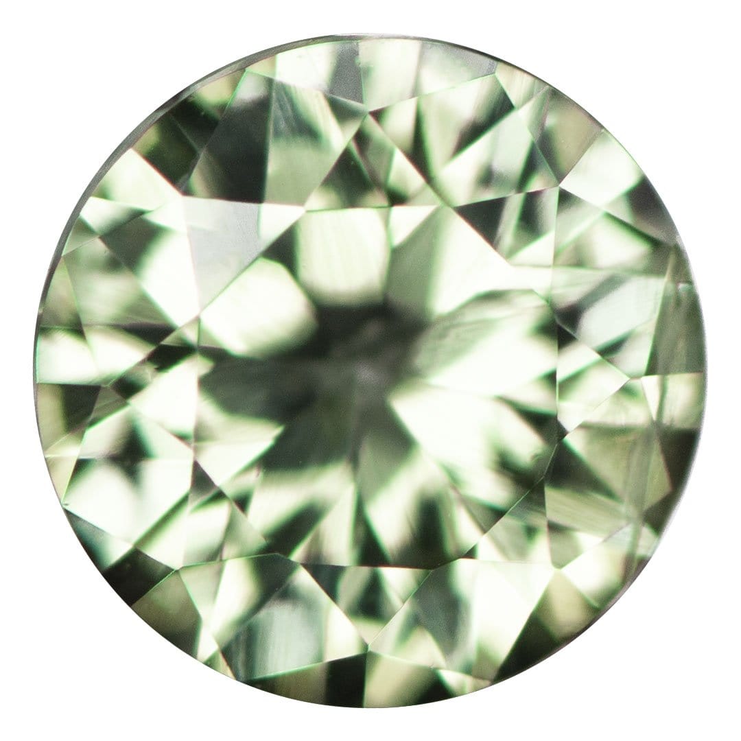 Round Cut Light Green 5mm/0.55ct Fair Trade Montana Sapphire #GR6 Loose Gemstone Loose Gemstone by Nodeform