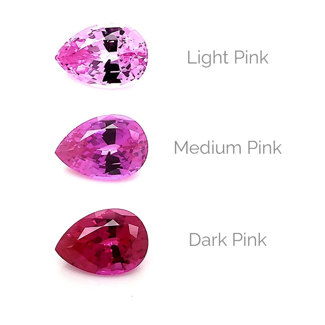 Pear Cut Lab Created Pink Sapphire Gemstone Loose Gemstone by Nodeform