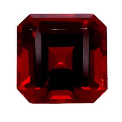Square Emerald/Asscher Cut Lab Created Ruby Gemstone 5 mm/ 0.8ct Lab Created Ruby Loose Gemstone by Nodeform