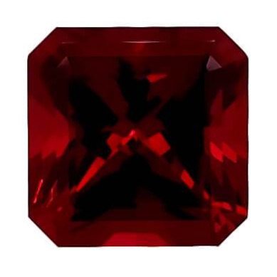 Square Radiant Cut Lab Created Ruby Gemstone 5 mm/ 0.8ct Lab Created Ruby Loose Gemstone by Nodeform