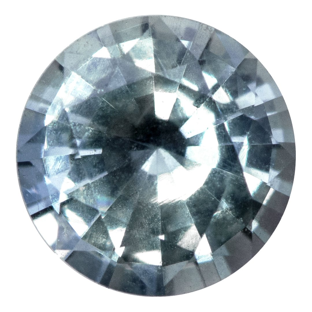 Round Steely Blue 5.5mm/0.75ct Madagascar Sapphire M3 Untreated Loose Gemstone Loose Gemstone by Nodeform