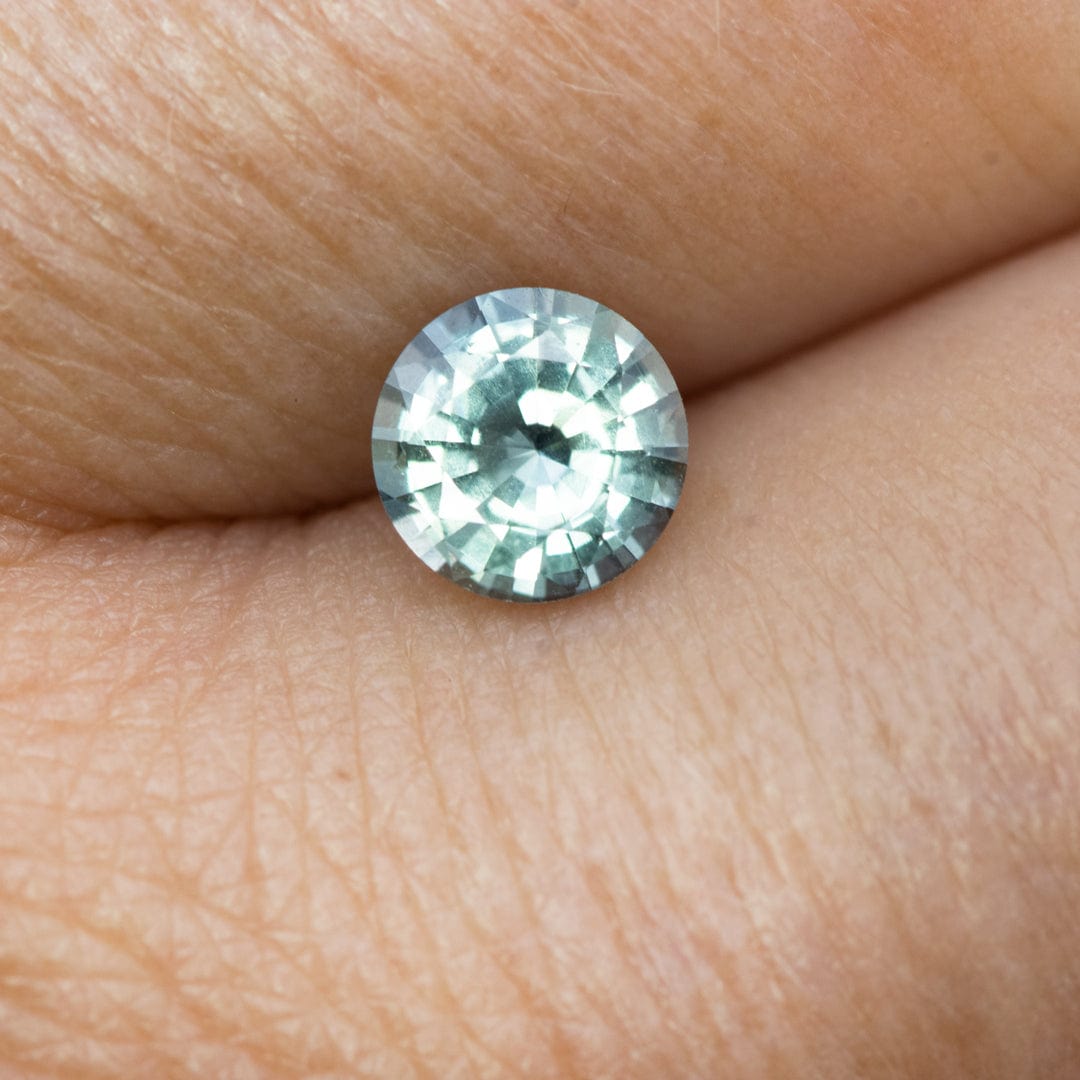 Round Steely Blue 5.5mm/0.75ct Madagascar Sapphire M3 Untreated Loose Gemstone Loose Gemstone by Nodeform