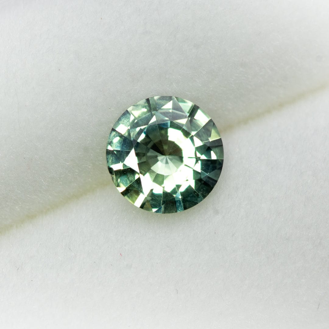 Round Cool Green 5.5mm/0.75ct Madagascar Sapphire M2 Untreated Loose Gemstone Loose Gemstone by Nodeform