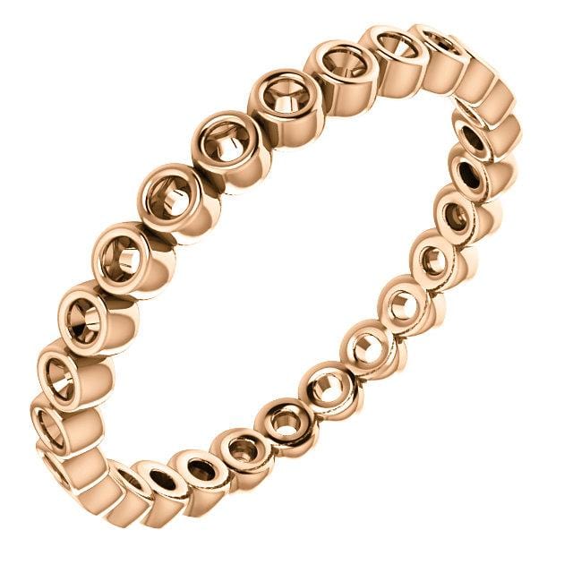 Brielle Band- Bubbly Eternity Ring Stacking Wedding Band 14k Rose Gold Ring by Nodeform