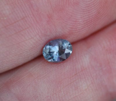 Oval Steely Blue 7x5.5mm/1.35ct Natural Tanzania Sapphire Loose Gemstone Loose Gemstone by Nodeform