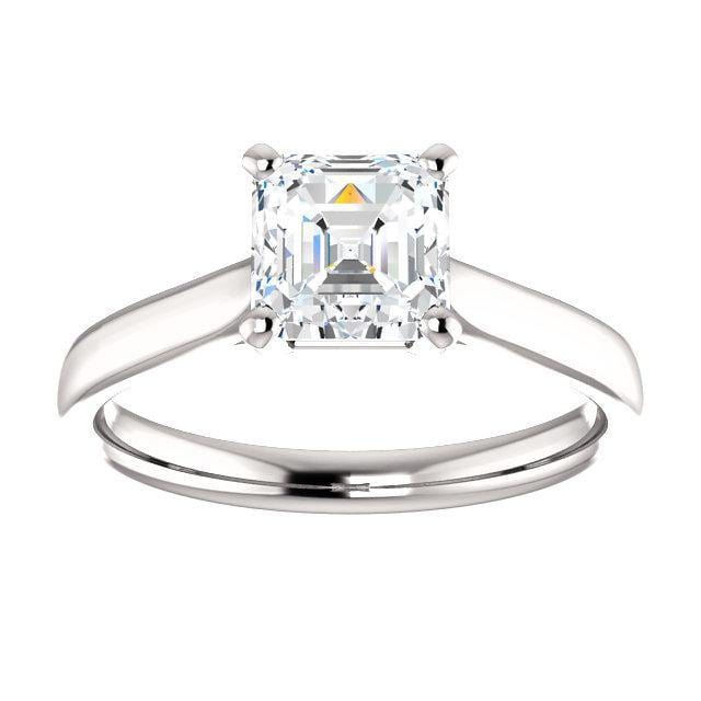 Amelia Prong Set Cathedral Solitaire Engagement Ring - Setting only Ring Setting by Nodeform