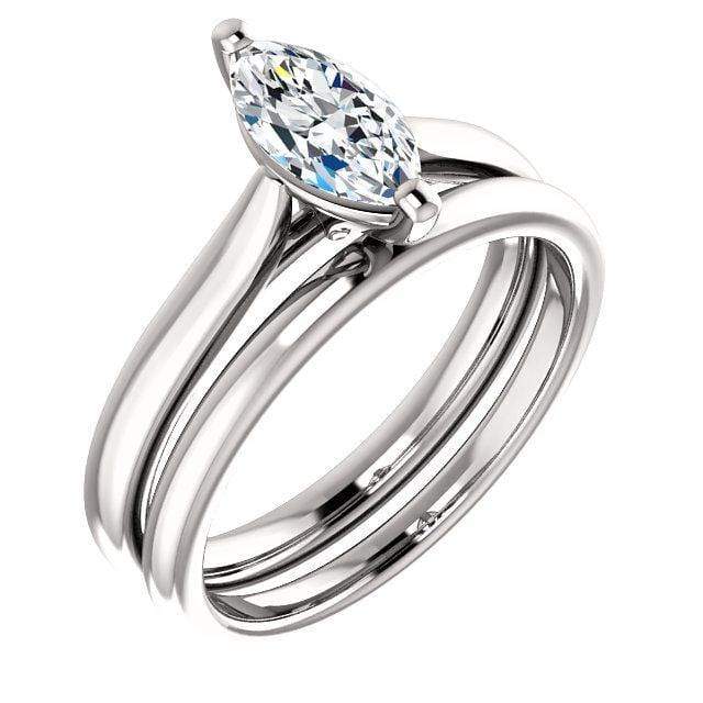 Amelia Prong Set Cathedral Solitaire Engagement Ring - Setting only Ring Setting by Nodeform