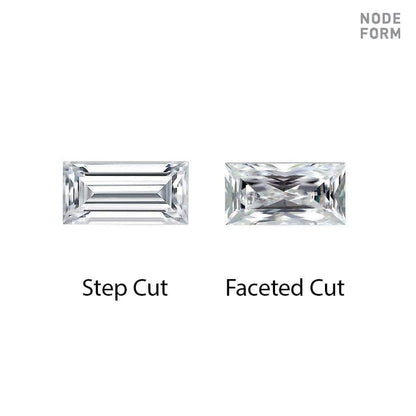 Simple Baguette Forever One Moissanite Bezel Set Stud Earrings Earrings by Nodeform
