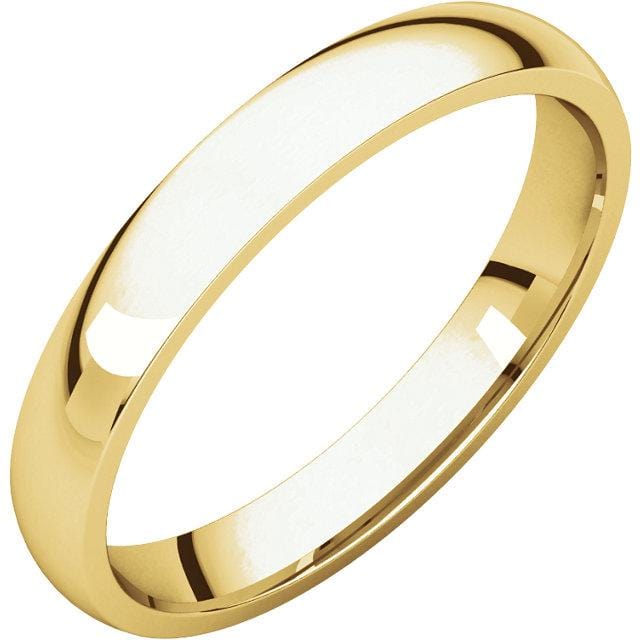 Women's Comfort Fit Narrow Domed Wedding Band 14k Yellow Gold / 2mm wide Ring by Nodeform