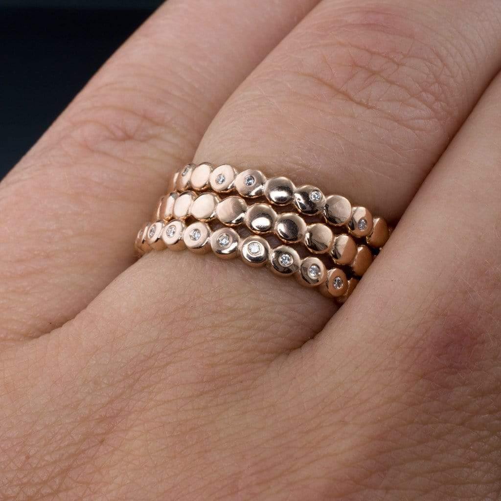 Beaded Eternity Ring Stacking Wedding Band Ring by Nodeform