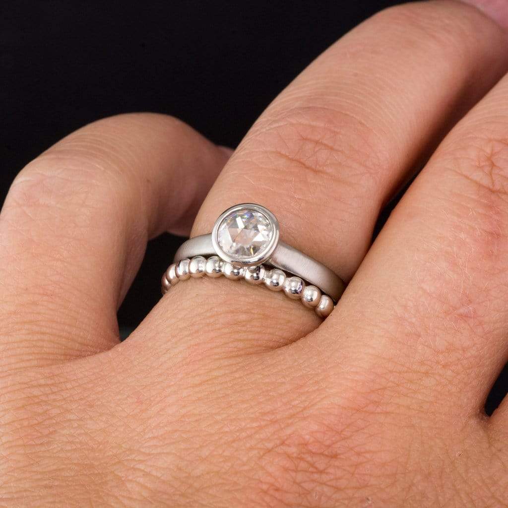 Beaded diamond wedding band Clearance