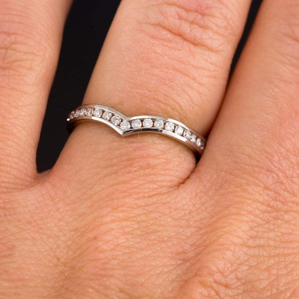 V shaped hot sale eternity ring