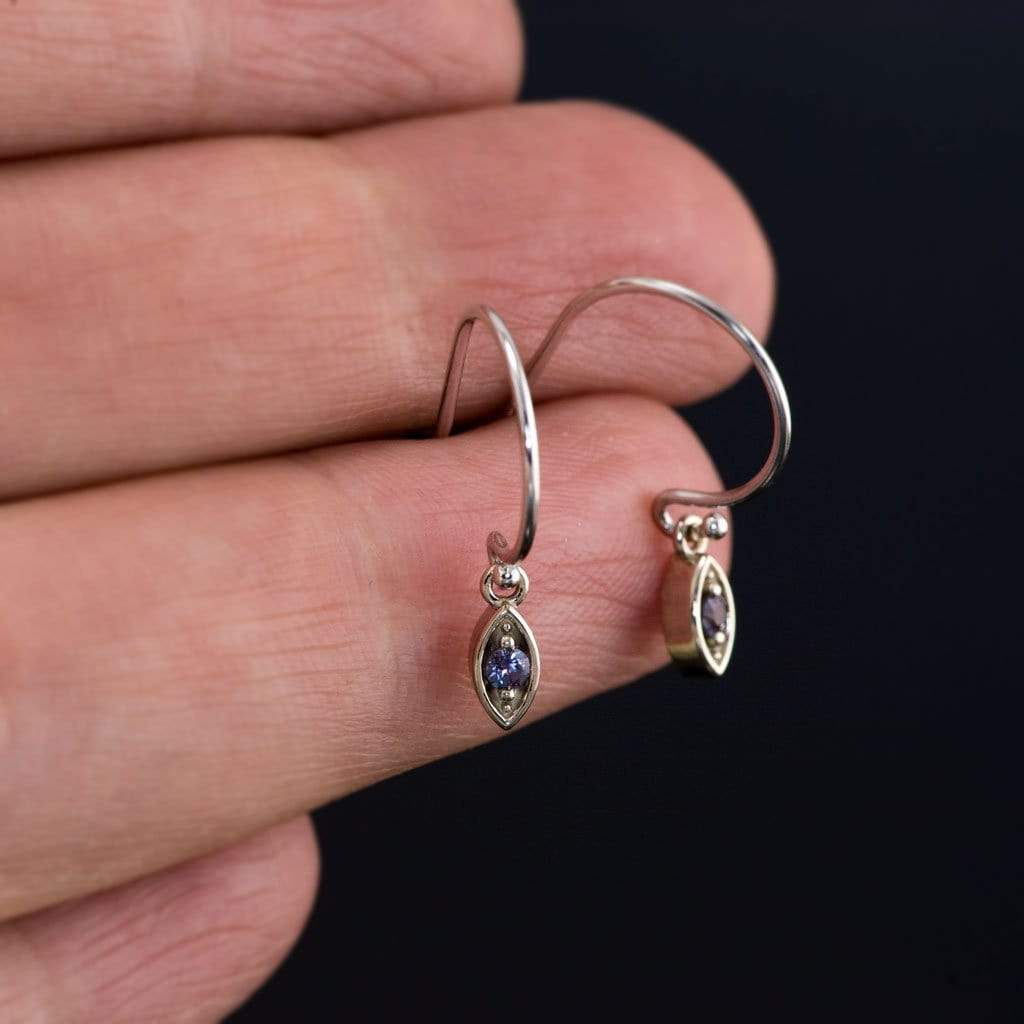 Lab-Grown Alexandrite Marquise Shape Dangle Earrings Earrings by Nodeform
