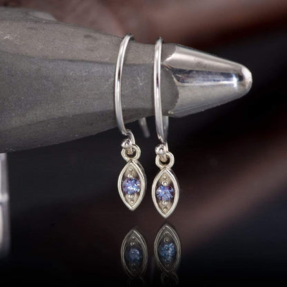 Lab-Grown Alexandrite Marquise Shape Dangle Earrings Earrings by Nodeform