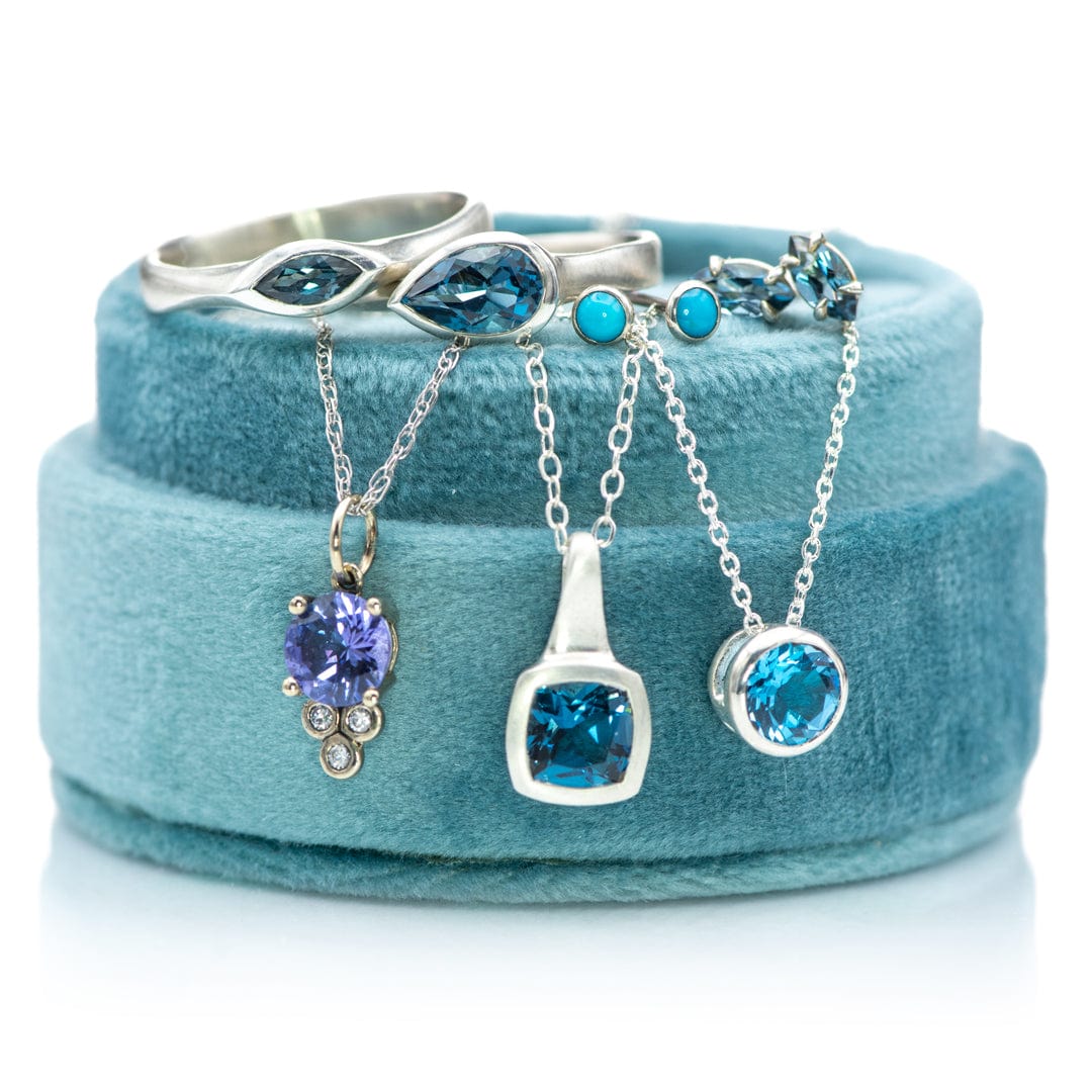 Silver & Blue Marquise Bracelet