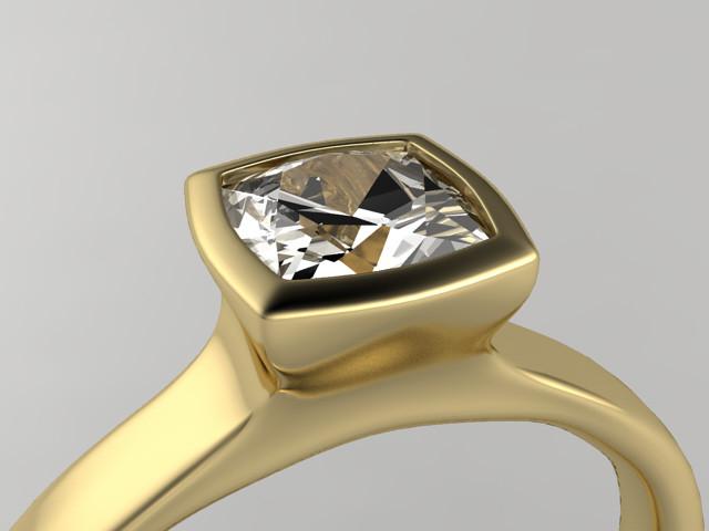 14K Yellow Gold Minimalist Emerald and Diamond Wedding Ring – LTB JEWELRY