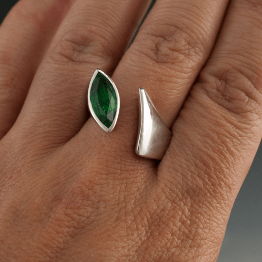 Elegant London Blue Topaz Ring Vintage Unique Twig Engagement Ring Lea –  PENFINE